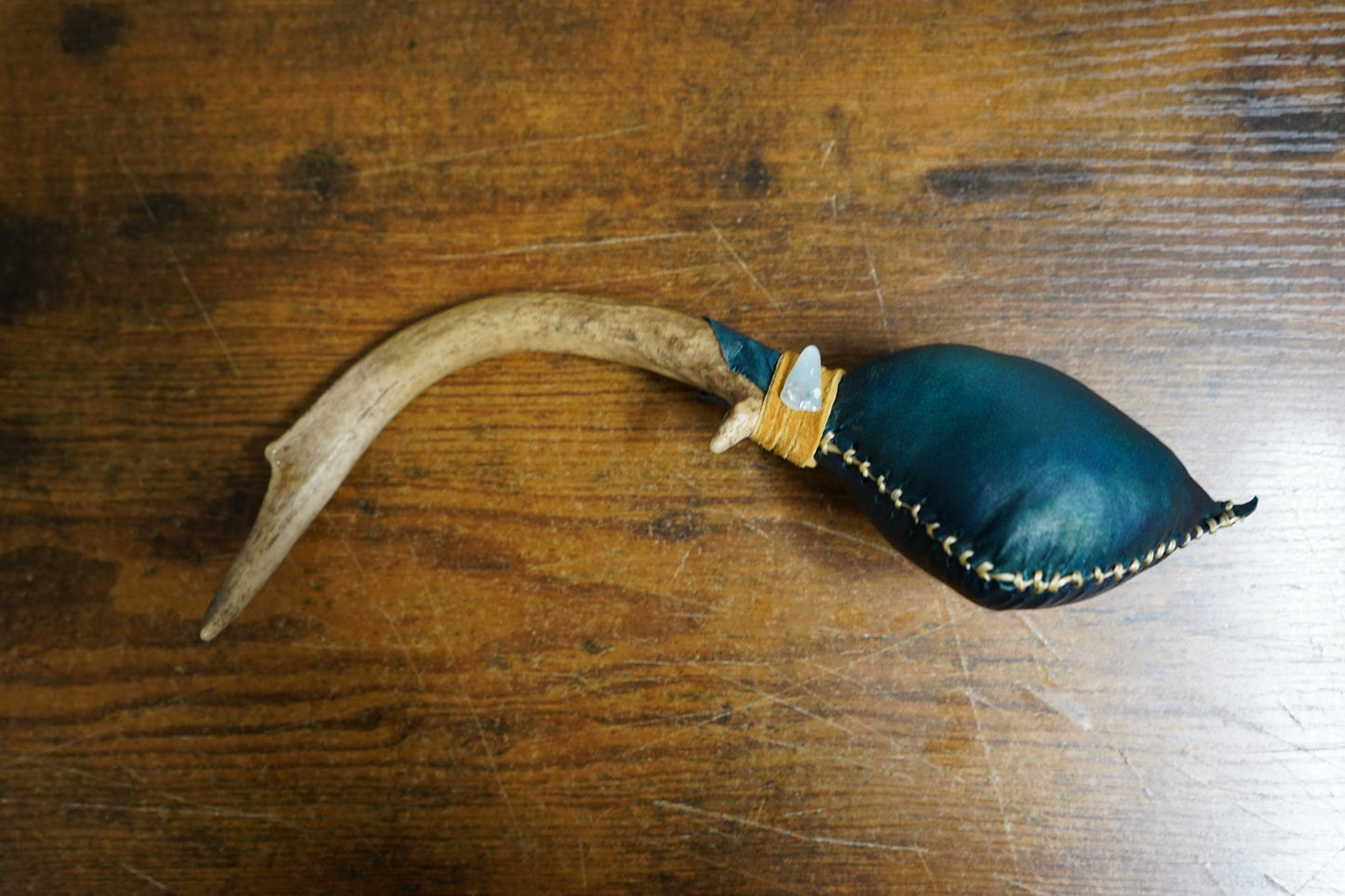 "A Winters Tragedy" Deer Antler Rattle 11"