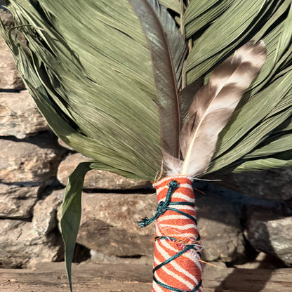 Commodore Palm Chakapa 25" Cream & Orange with Teal Cord Chakapa