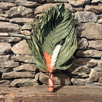 Commodire Palm Chakapa 25" Orange & White with Brown Cord