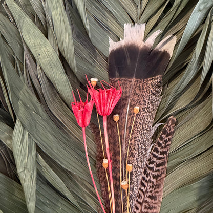 Commodore Palm Chakapa 25" With Turkey and Happy Flowrs