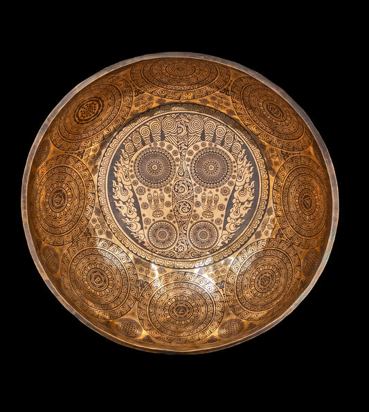 Tibetan Etched Grounding Foot Bowl G1 49Hz (NCP) 20" FB16275