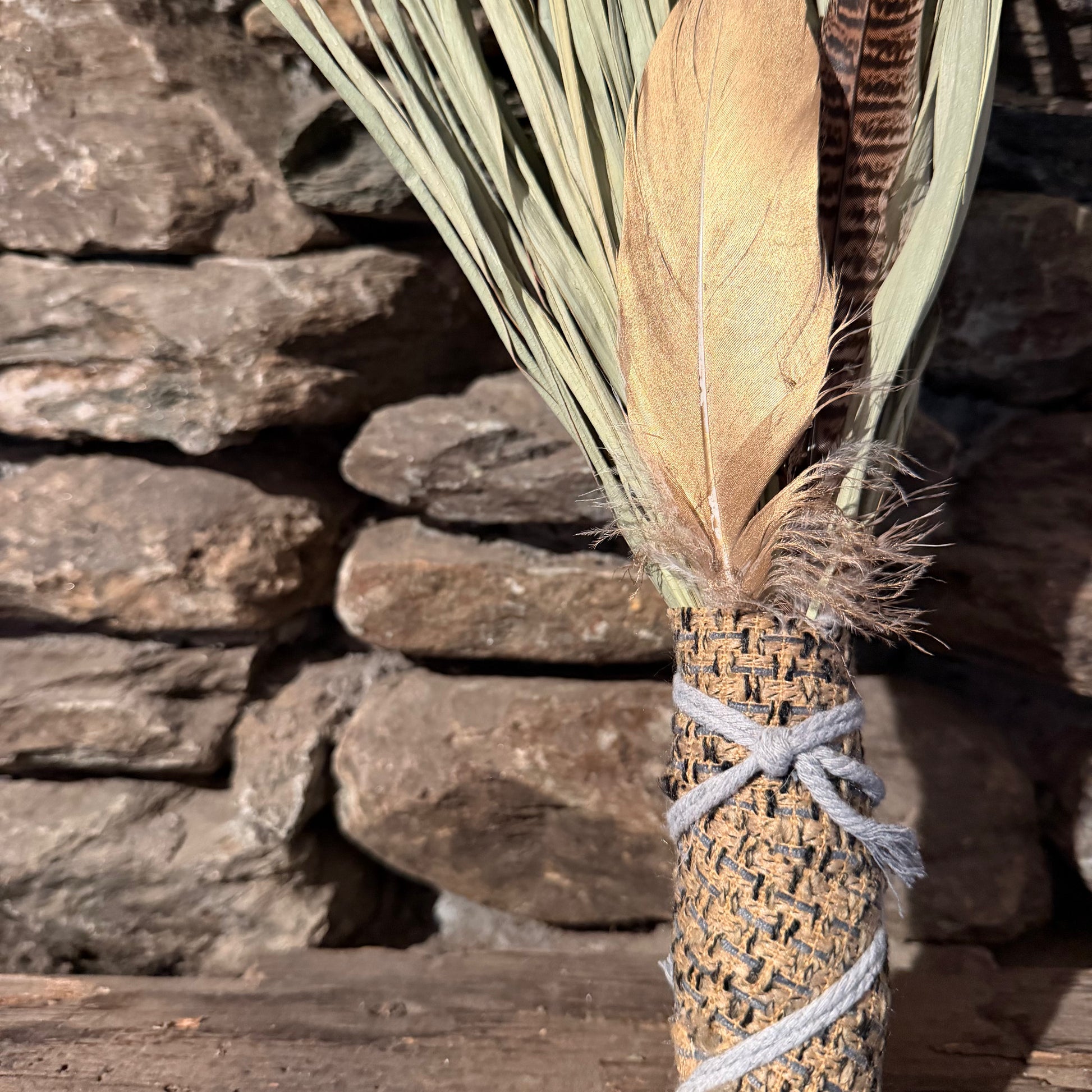 Fan Palm Chakapa 19" Multi-Color with Grey Cord