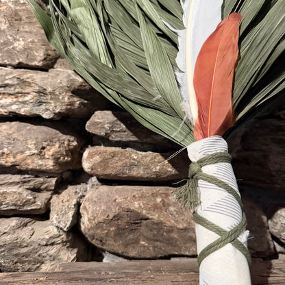 Commodore Palm Chakapa 25" Cream & Grey with Olive Cord