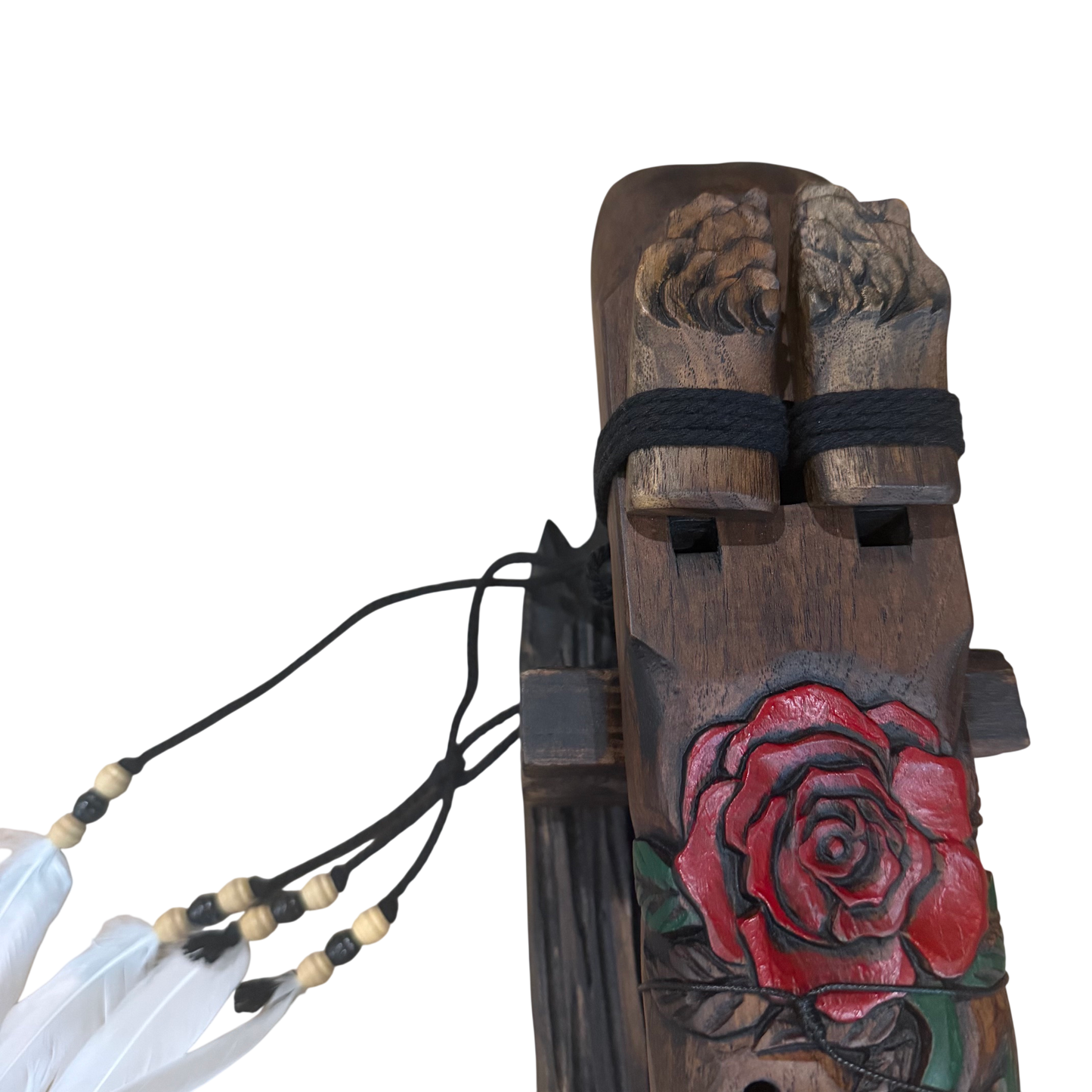 Rose Carved Drone Flute C#-G 440hz Ancient Chinese Scale