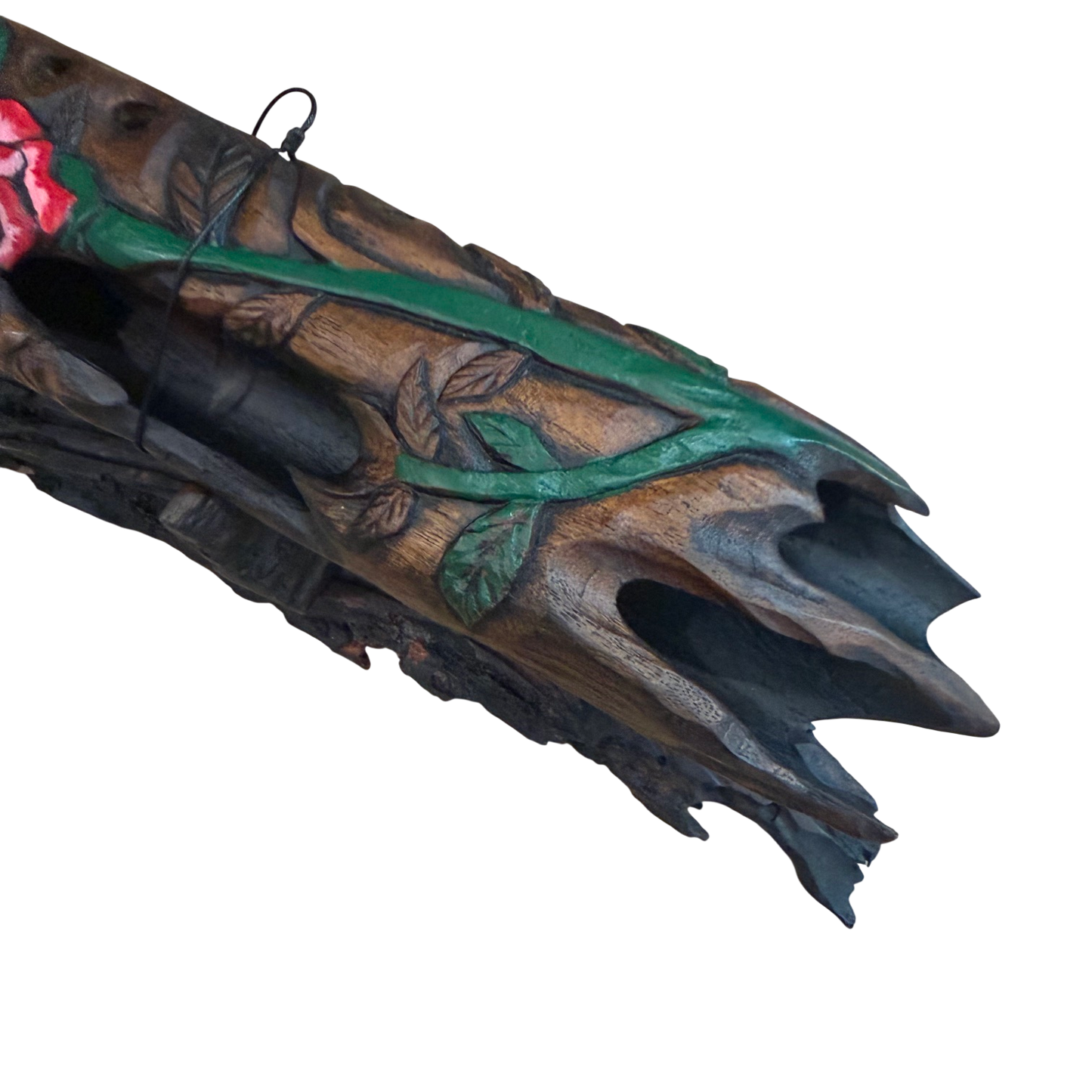 Rose Carved Drone Flute D-G 432Hz Arabic Scale
