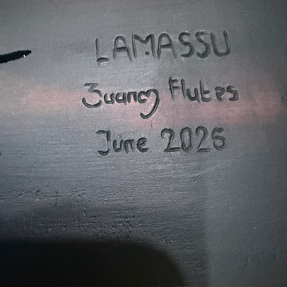 Lamassu Carved Drone Flute C-F 432Hz Diatonic Scale