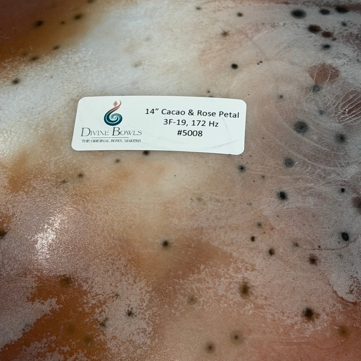14" Cacao and Rose Petal Infused Quartz - 3F -19 Cents 172 Hz #5008