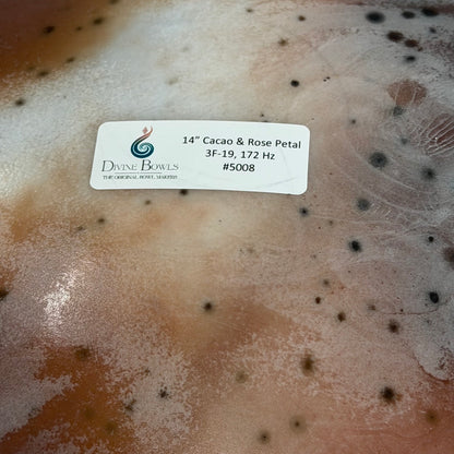 14" Cacao and Rose Petal Infused Quartz - 3F -19 Cents 172 Hz #5008