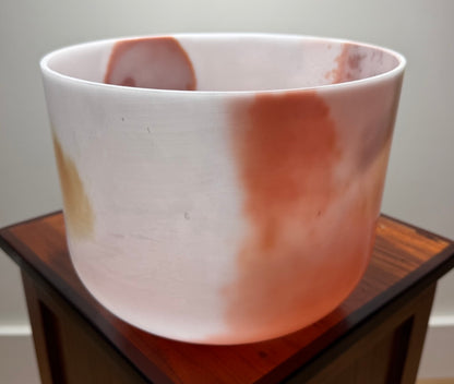 10" Cacao & Rose Petal Infused Quartz - 3G+22 Cents 198 Hz #3584