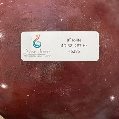 8" Iolite Infused Quartz - 4D-38 Cents 287 Hz #5285