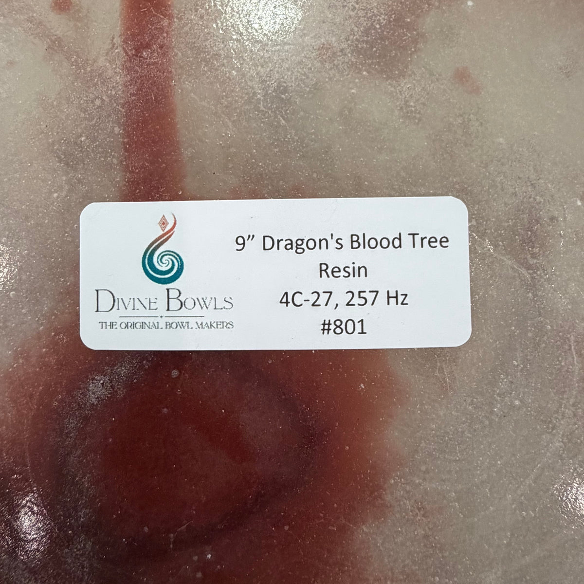 9" Dragons Blood Infused Quartz - 4C-27 Cents 257 Hz #801