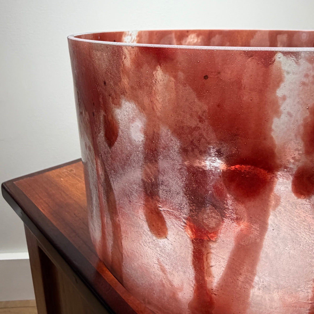 9" Dragons Blood Infused Quartz - 4C-27 Cents 257 Hz #801