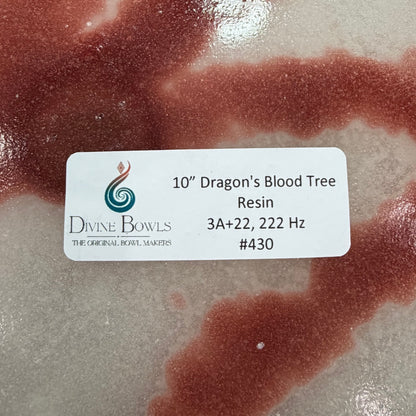 10" Dragons Blood Infused Quartz - 3A +22 Cents 222 Hz #430