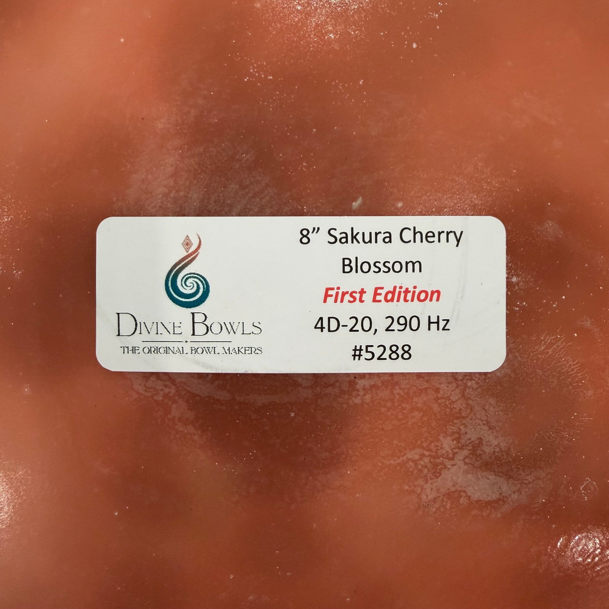 8" Sakura Cherry Infused Quartz - 4D -20 Cents 290 Hz First Edition #5288
