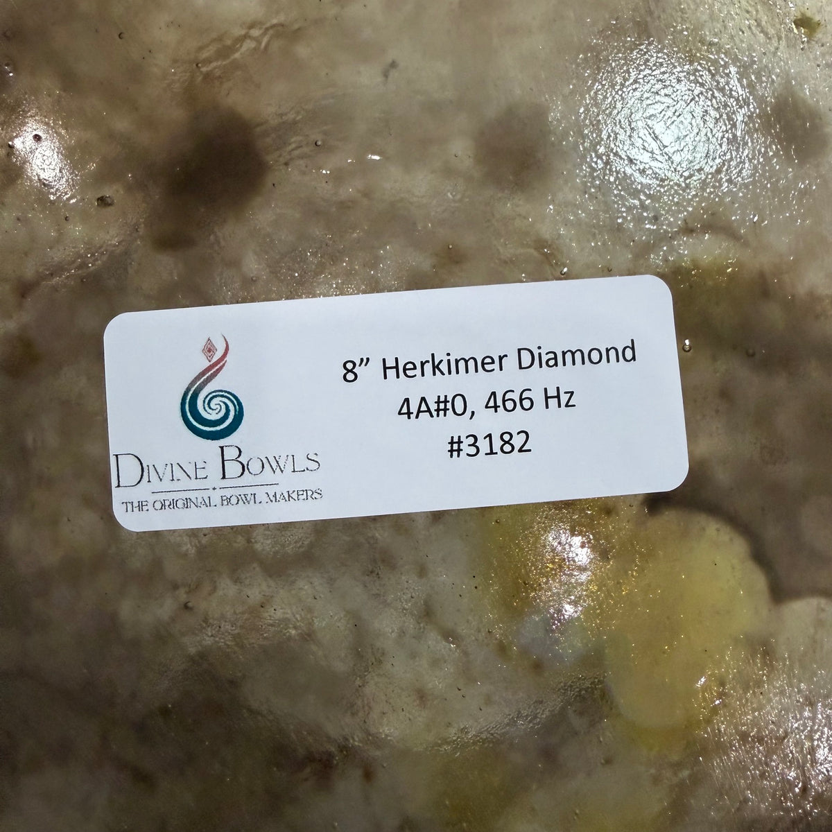8" Herkimer Diamond Infused Quartz - 4A# 0 (Pitch Perfect) 466 Hz #3182