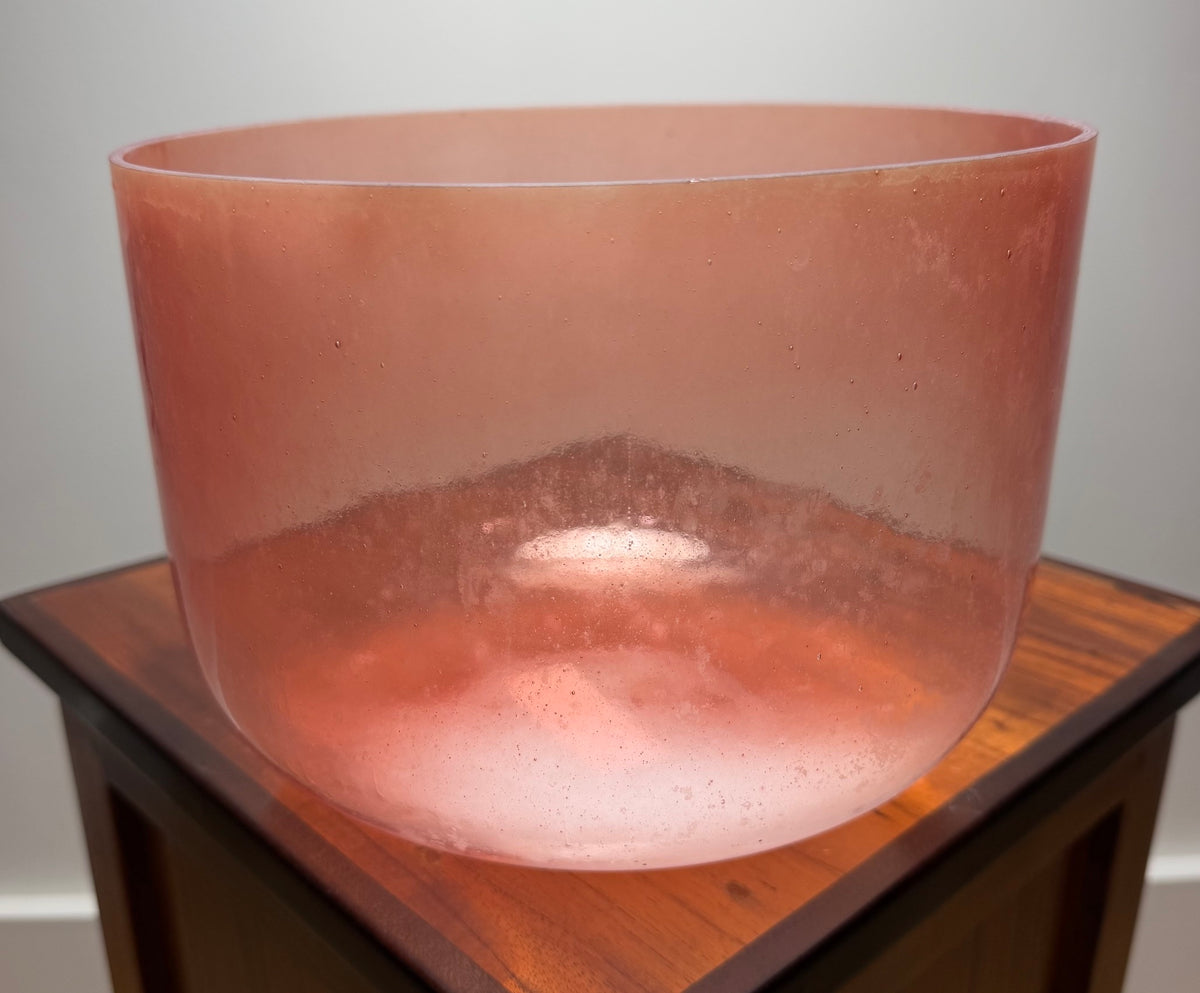 10" Rose Quartz Infused Quartz - 4E -23 Cents 162 Hz First Edition #3688