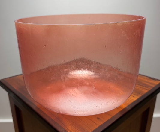 10" Rose Quartz Infused Quartz - 4E -23 Cents 162 Hz First Edition #3688