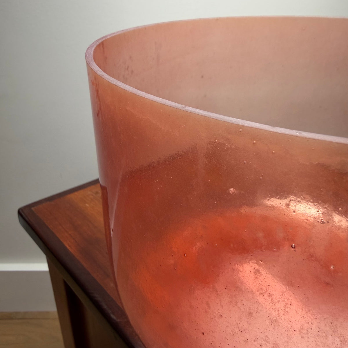 10" Rose Quartz Infused Quartz - 4E -23 Cents 162 Hz First Edition #3688
