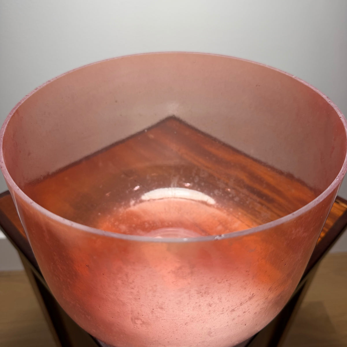 10" Rose Quartz Infused Quartz - 4E -23 Cents 162 Hz First Edition #3688