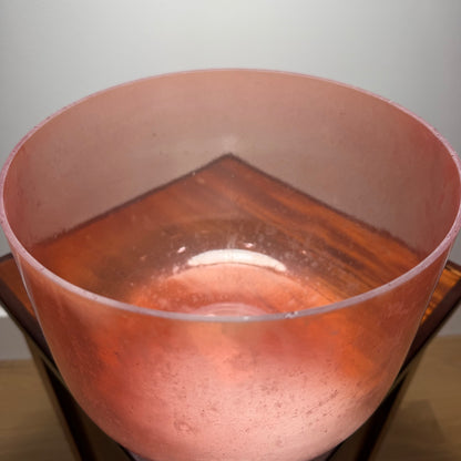 10" Rose Quartz Infused Quartz - 4E -23 Cents 162 Hz First Edition #3688