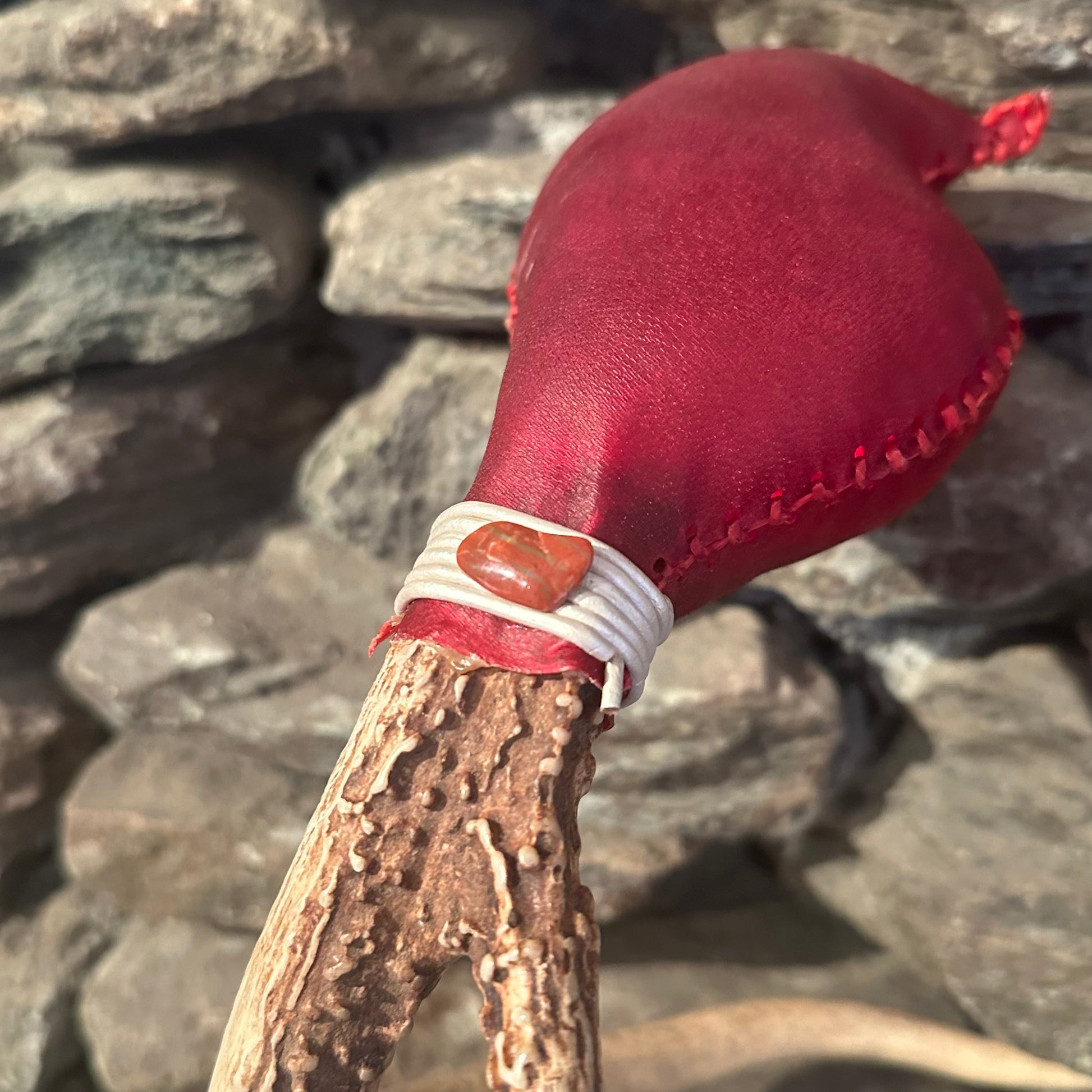 "With the Valkyrie" Antler Rattle 15"