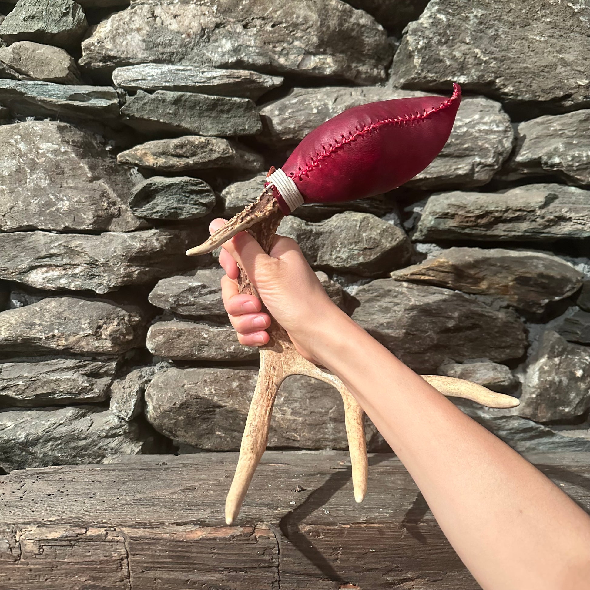 "With the Valkyrie" Antler Rattle 15"