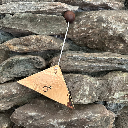 Mars Polished Bronze Trigon by Martin Bläse with Mallet