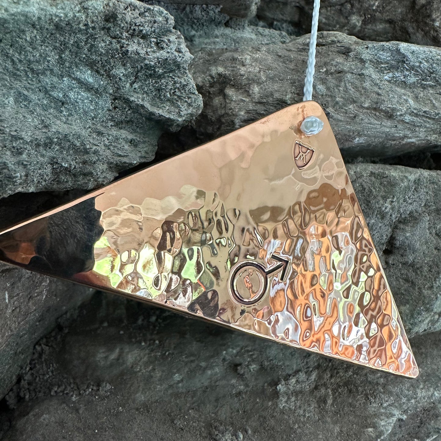 Mars Polished Bronze Trigon by Martin Bläse with Mallet