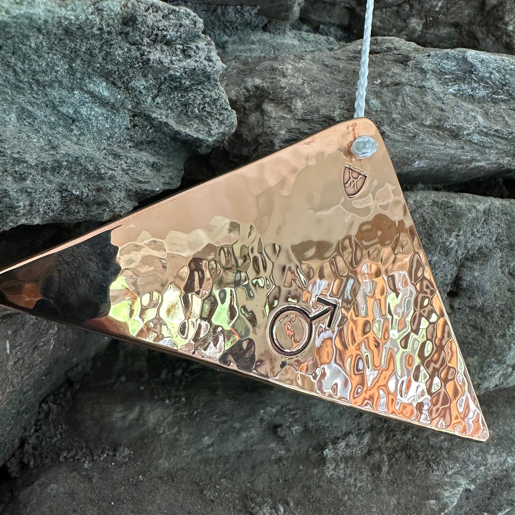 Mars Polished Bronze Trigon by Martin Bläse with Mallet