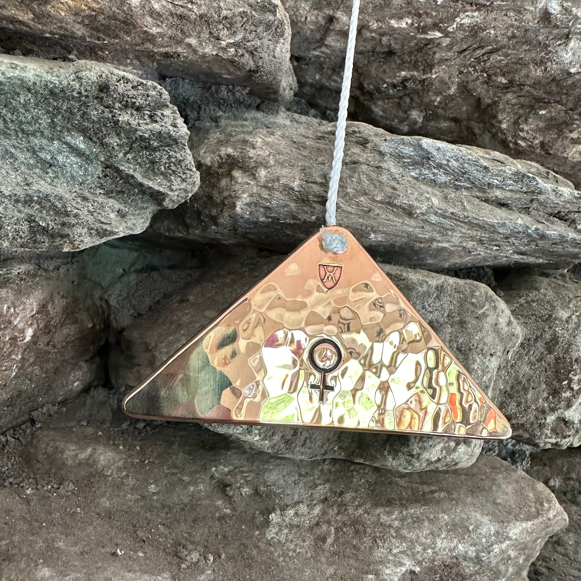 Venus Polished Bronze Trigon by Martin Bläse with Mallet