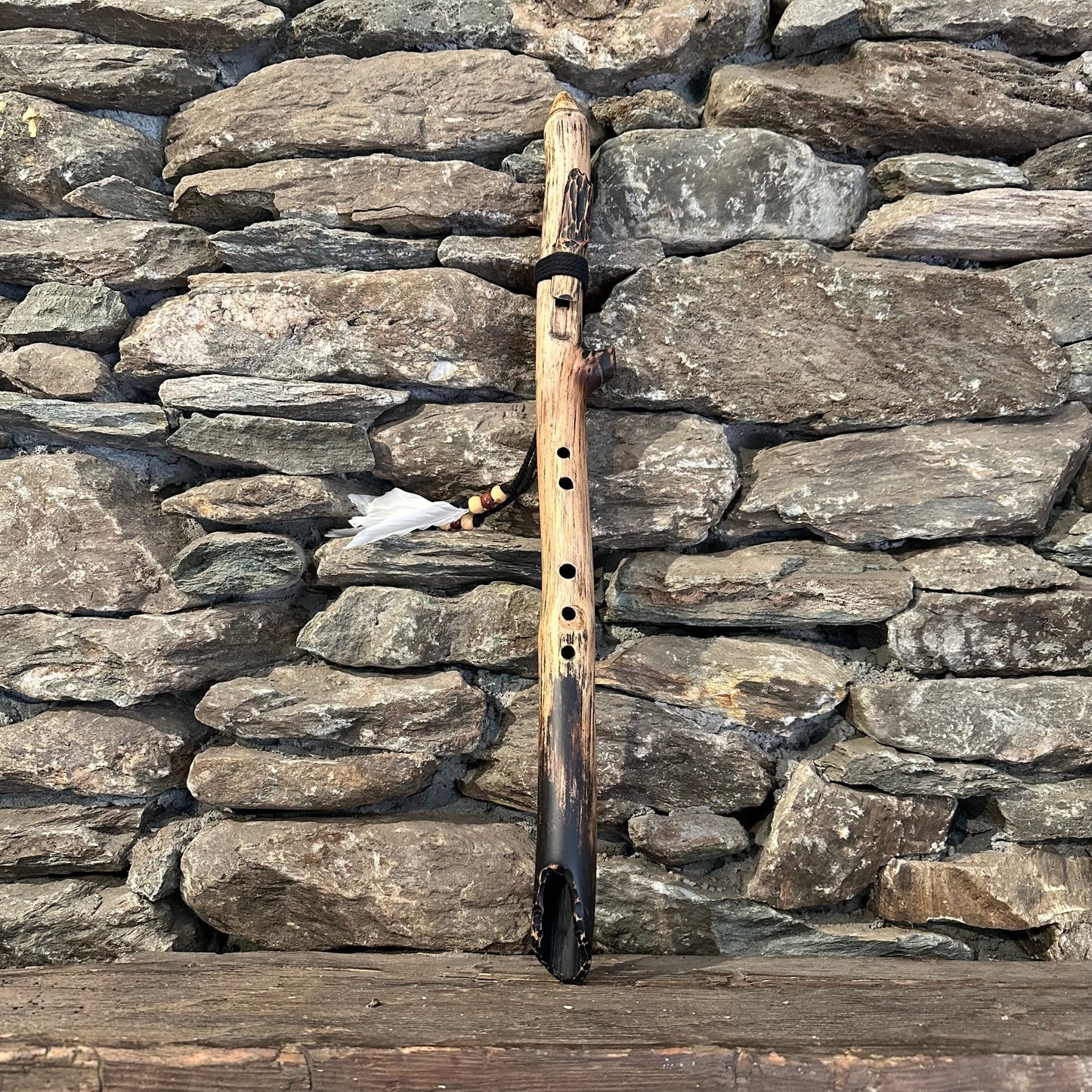 G-Minor Pentatonic Forest Flute Teak Branch 432Hz 24"