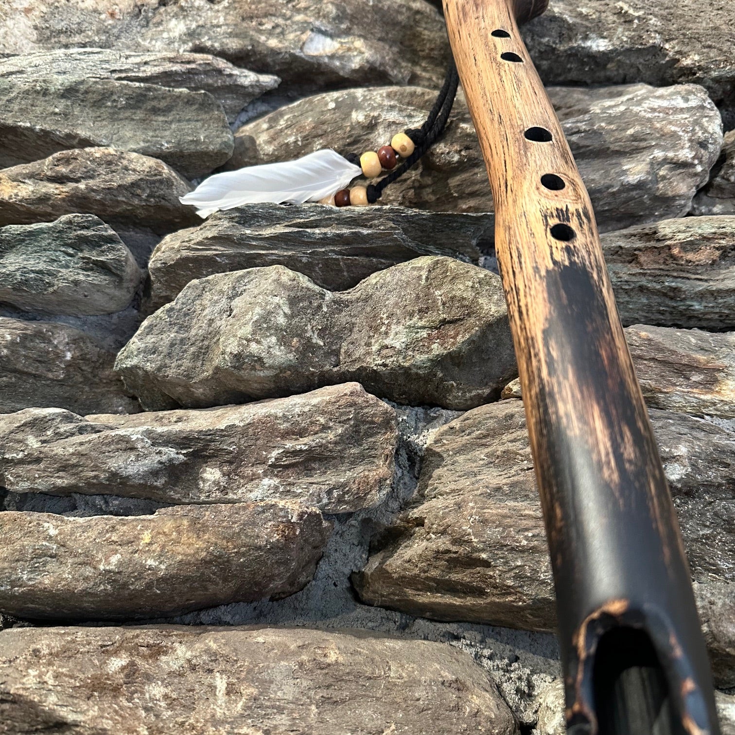 G-Minor Pentatonic Forest Flute Teak Branch 432Hz 24"