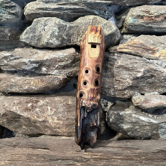 B-Minor Pentatonic 432Hz Teak Root Ocarina 8.5"
