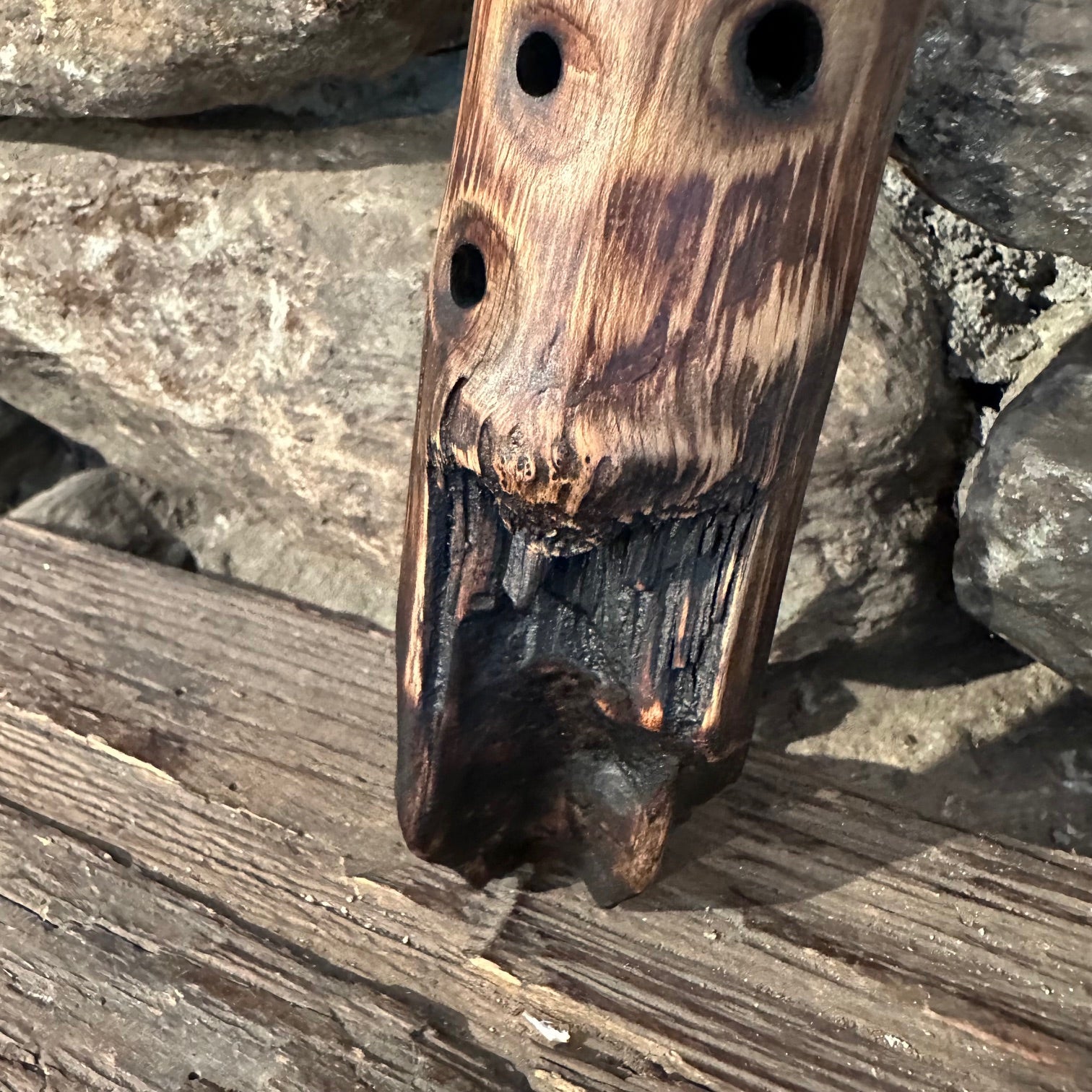 B-Minor Pentatonic 432Hz Teak Root Ocarina 8.5"