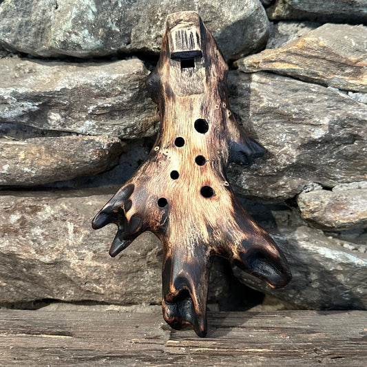 B-Aeolian 432Hz Teak Root Ocarina 8"