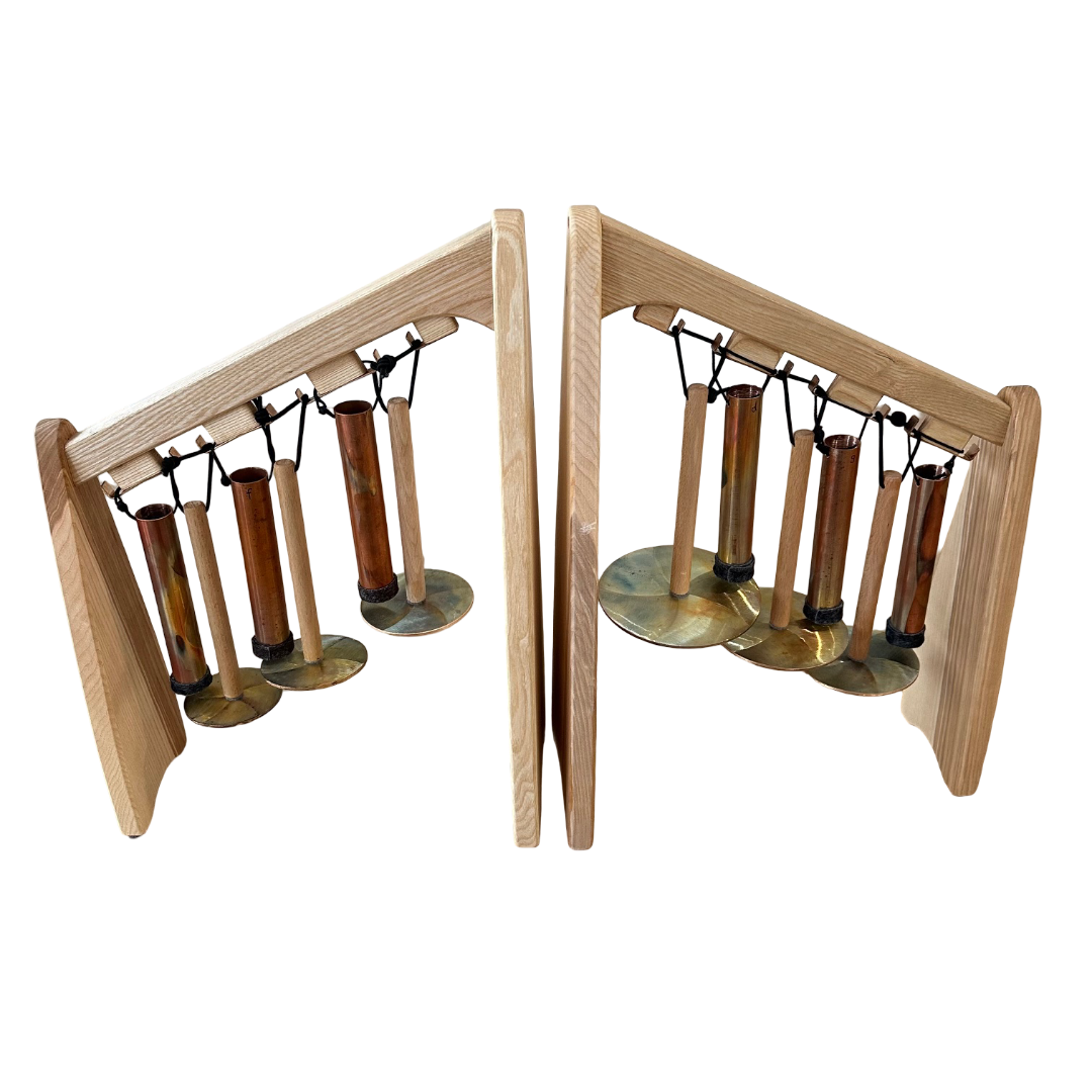 Jochen Fassbender Bronze 6 Note Swinging Chimes with Resonators