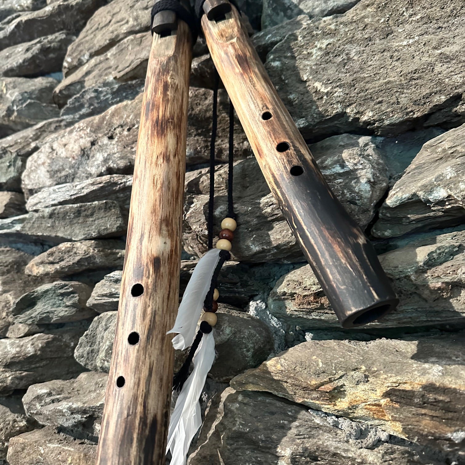 E-B Mayan Scale Double Harmony Forest Flute 23.75" 432Hz