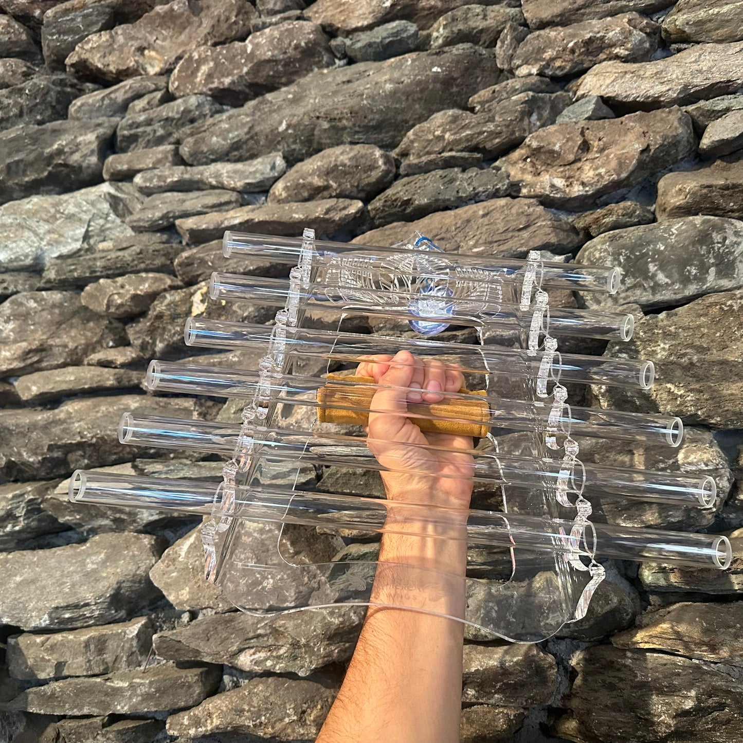 Ethereal Wings 6 Note Throat Crystal Harp ~ G - IN STOCK