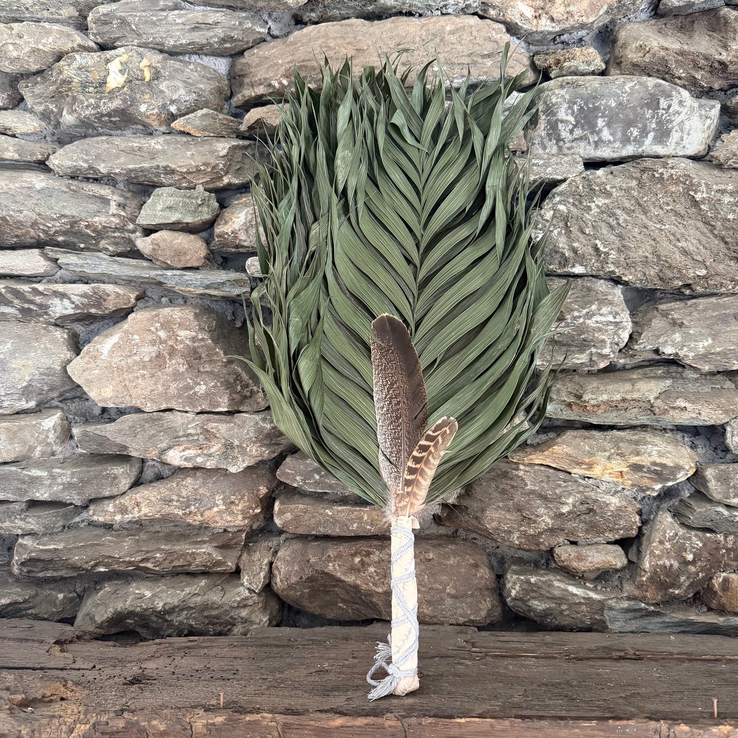 Commodore Palm Chakapa 25" Peach Fabric with Grey Cord