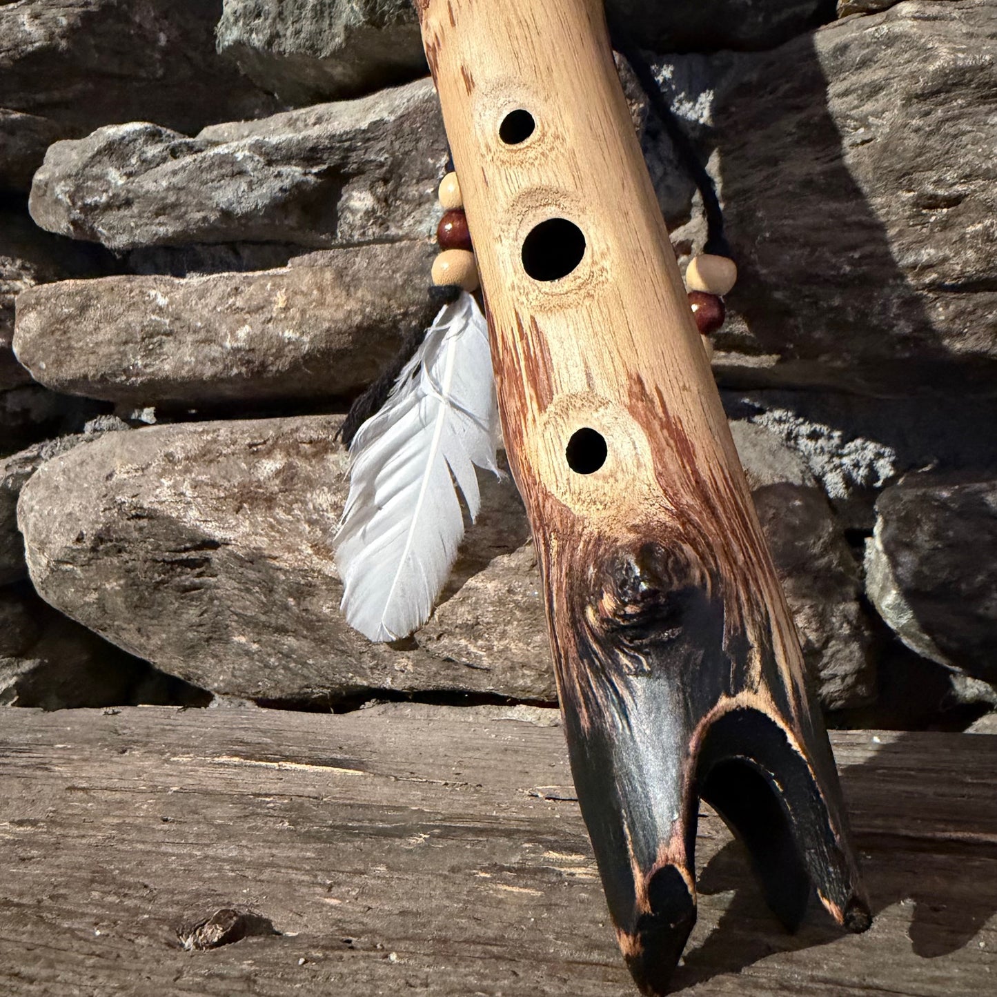 C-Arabic Scale 432Hz 18" Teak Wood Forest Flute