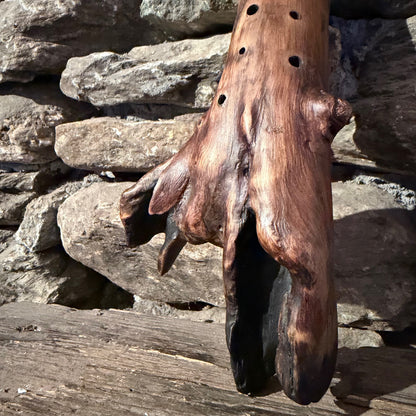 A-Aeolian 432 Hz Teak Root Ocarina 10"