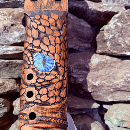 E-Minor Pentatonic Carved Dragon Flute 24" 432Hz