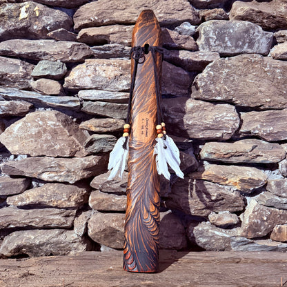 E-Minor Pentatonic Carved Dragon Flute 24" 432Hz