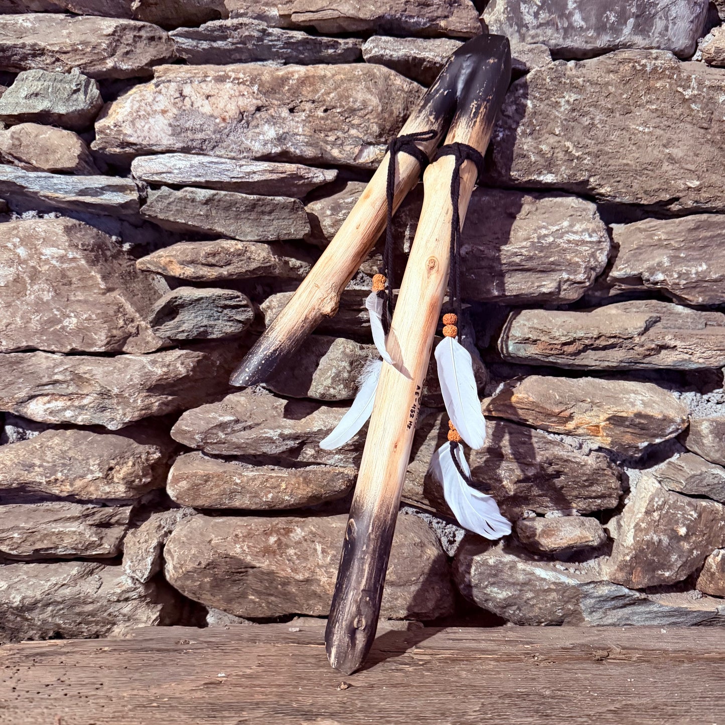 A-E Mayan Double Harmony Forest Flute 432 Hz Acacia Branches