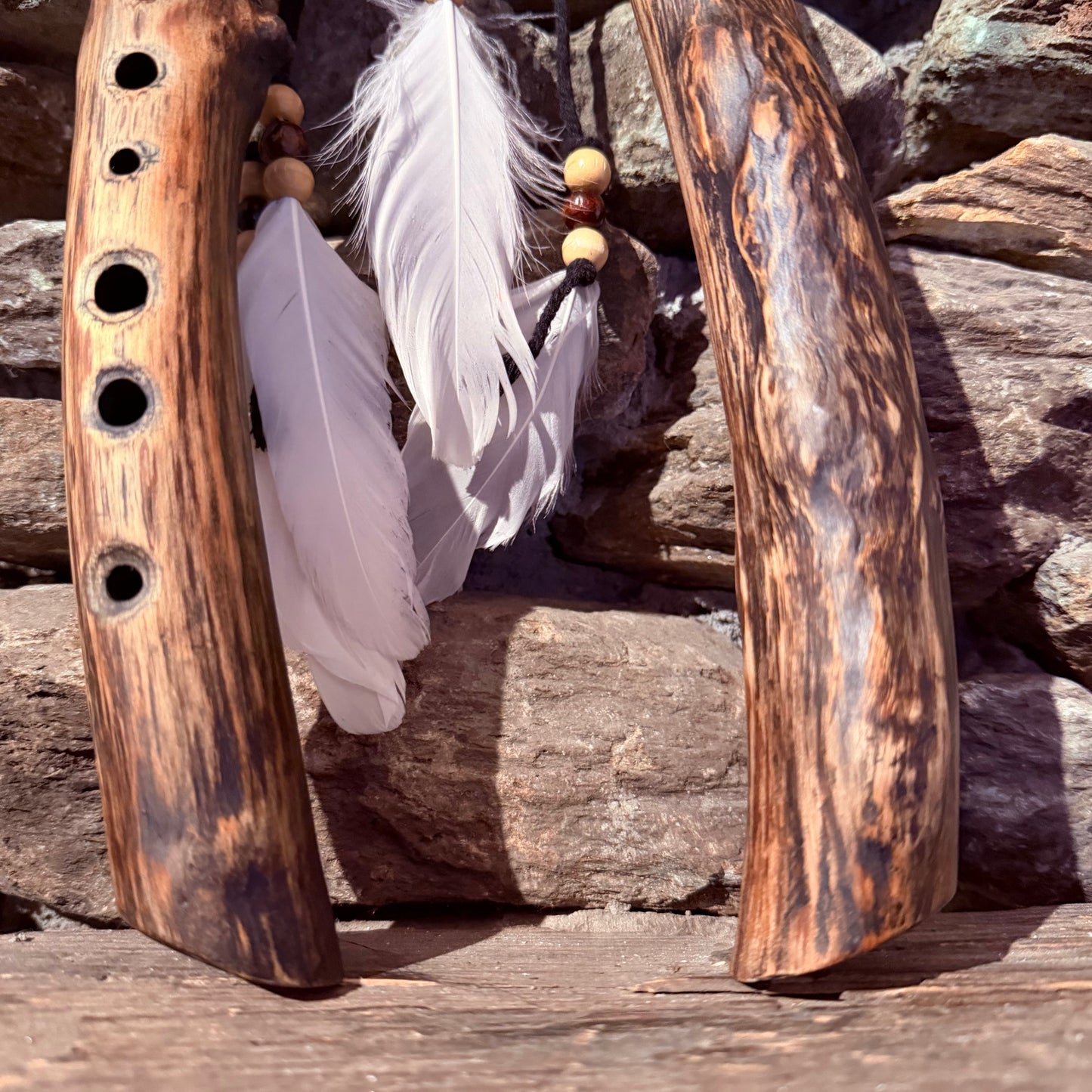 B-Locrian Mode Drone Forest Flute 432Hz Teak Wood