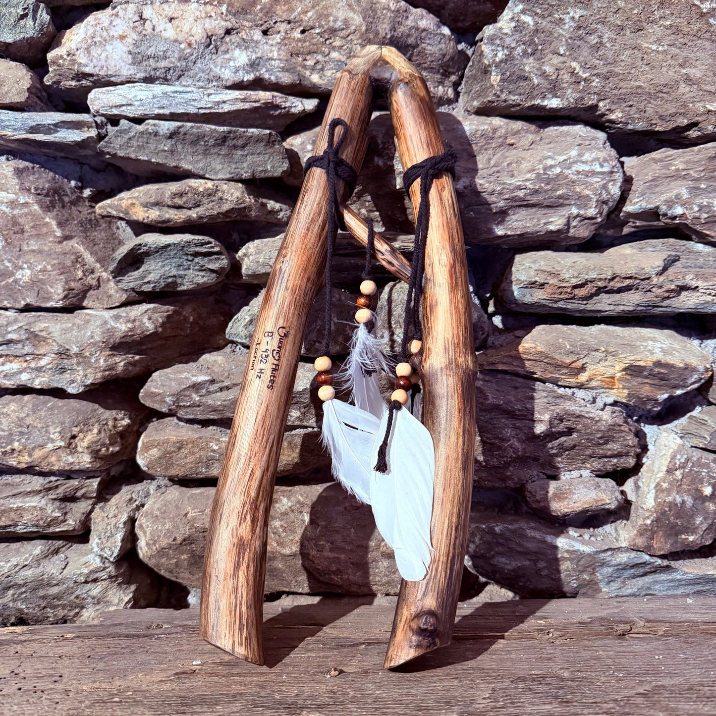 B-Locrian Mode Drone Forest Flute 432Hz Teak Wood