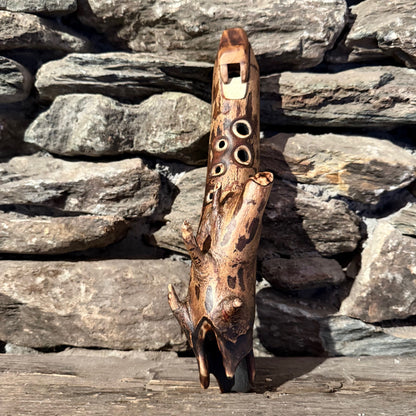 F#-Minor Pentatonic Acacia Root Ocarina 432 Hz 12"