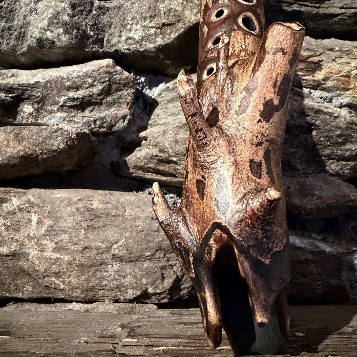 F#-Minor Pentatonic Acacia Root Ocarina 432 Hz 12"