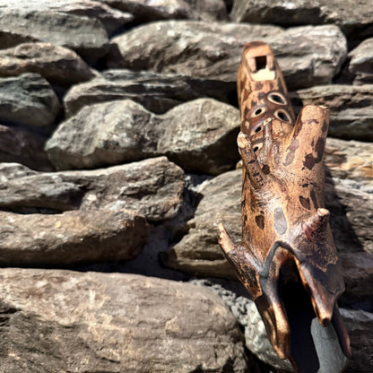 F#-Minor Pentatonic Acacia Root Ocarina 432 Hz 12"