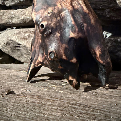 D-Aeolian Acacia Root Ocarina 432 Hz 11"